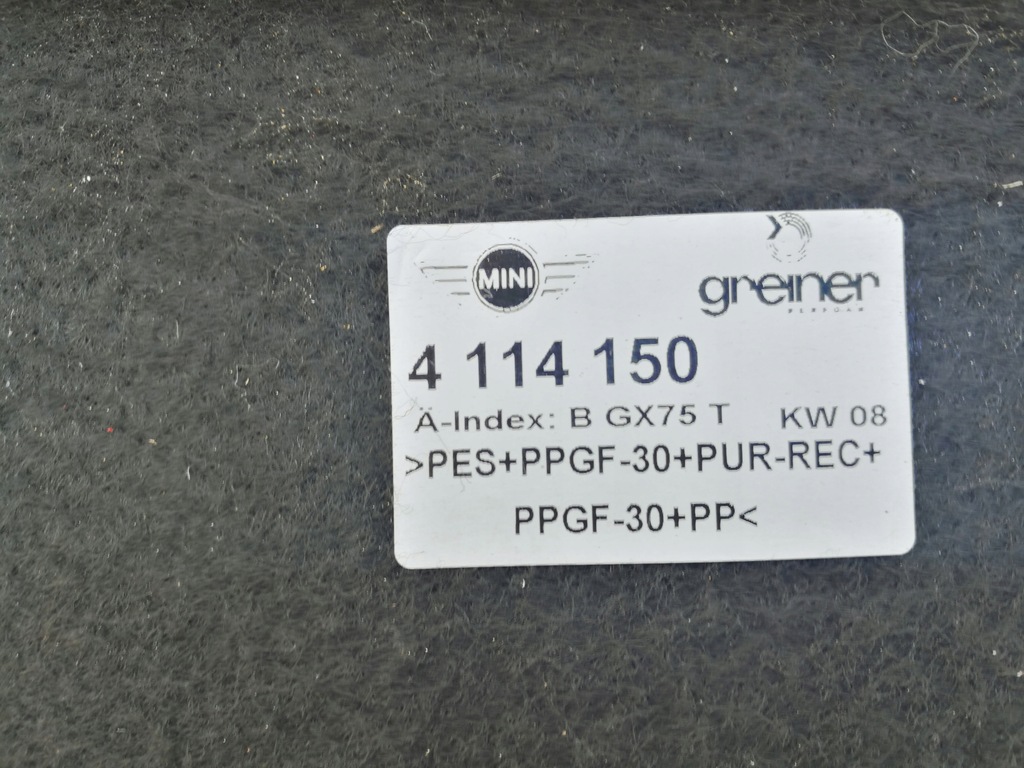 фото №3, Mini cooper r52 cabrio 2004-2008---półka багажника