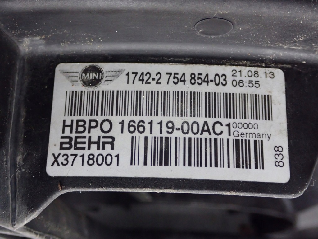 фото №14, Комплект радиатор воды кондиционер вентилятор pas mini countryman r60 1.6 72kw 13r