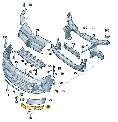 фото №1, Корпус противотуманных фар transporter 2012-2015 7e5807489e