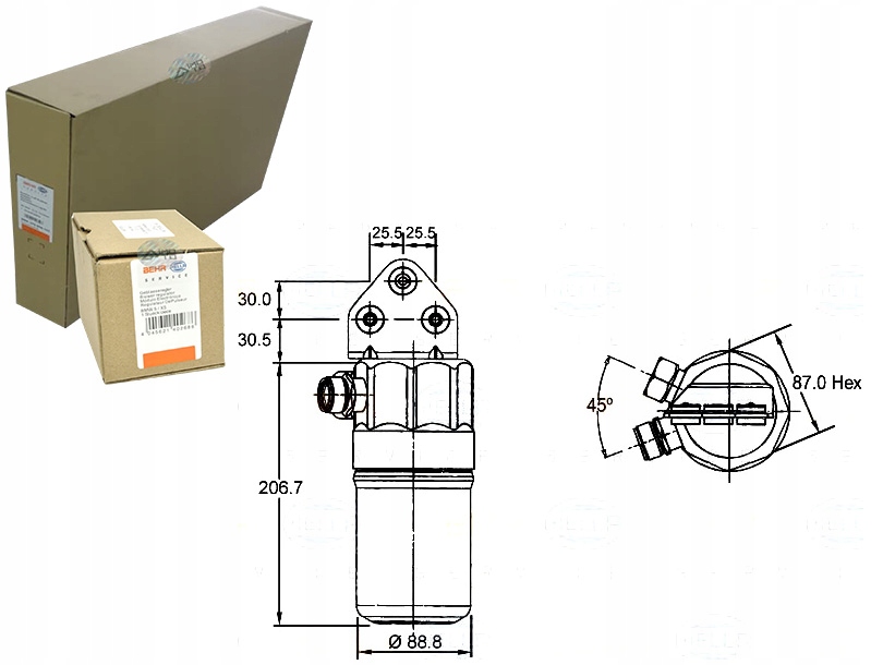 фото №1, Behr hella service 8ft 351 192-381 осушитель кондиционера [behr hella]