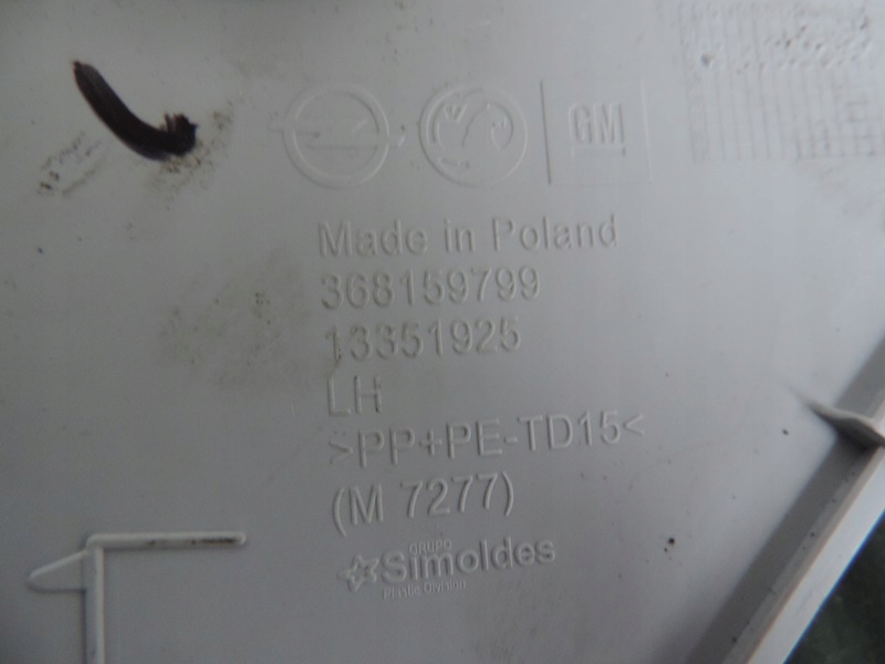 фото №2, Пластик защита стойка перед левый opel adam