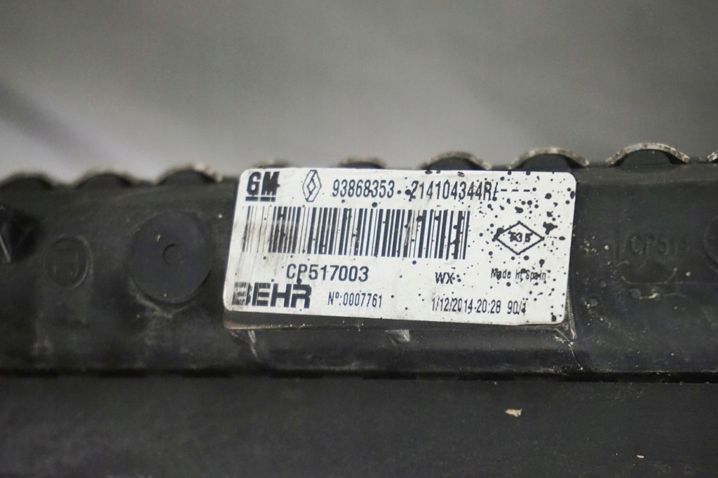 фото №9, Pas передний радиатор trafic iii vivaro b talento 1.6dci 214818795r