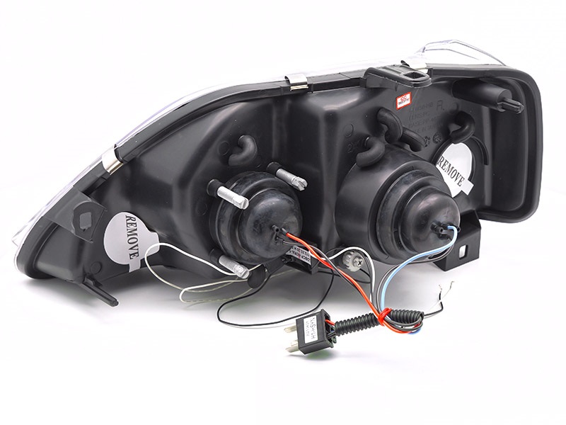 фото №5, Лампы передние фары dacia logan 04-08 angel eyes black