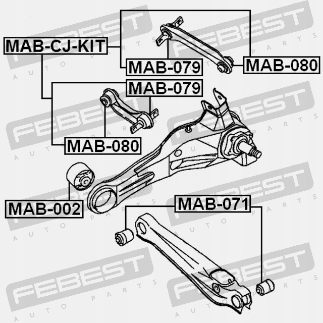фото №12, Втулка заднего тяга volvo s40 v40 заменитель 30818096 30818097