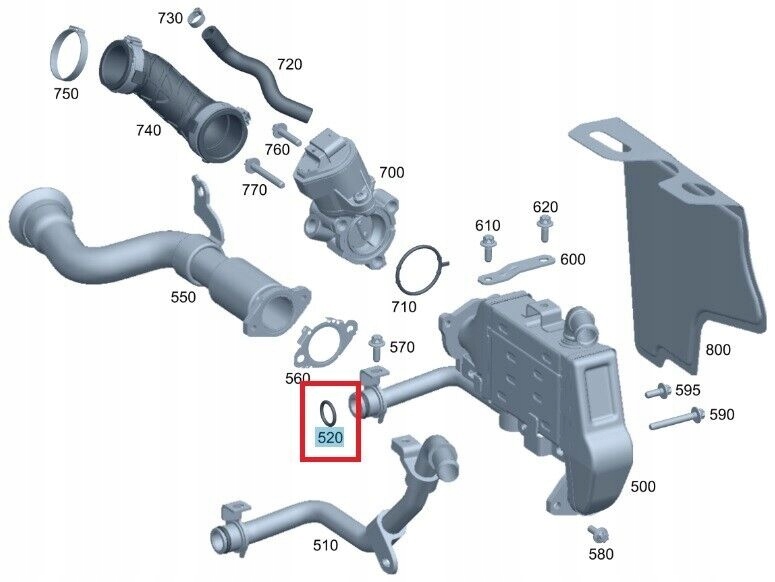 фото №1, Оригинальный уплотнительное кольцо радиатора egr mercedes-benz a0299973445