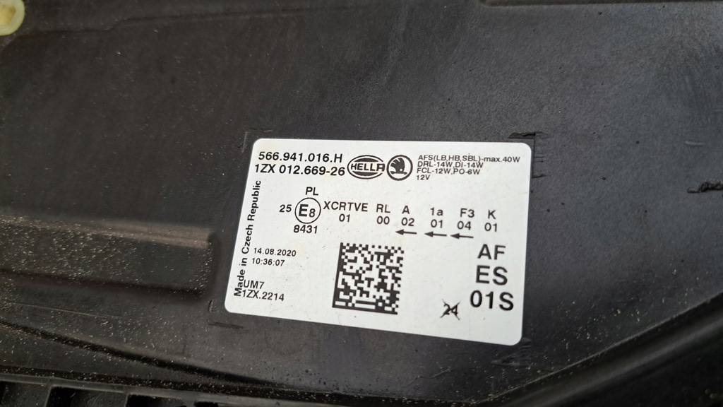 фото №14, Skoda kodiaq лампы перед правая левая 566941016h 566941015h