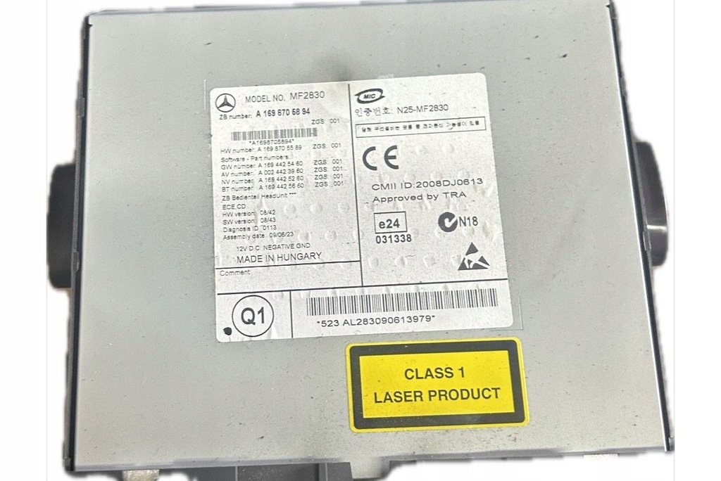 фото №4, Mercedes a w169 радиопроигрыватель радио a1698705894 gps cd w245 b