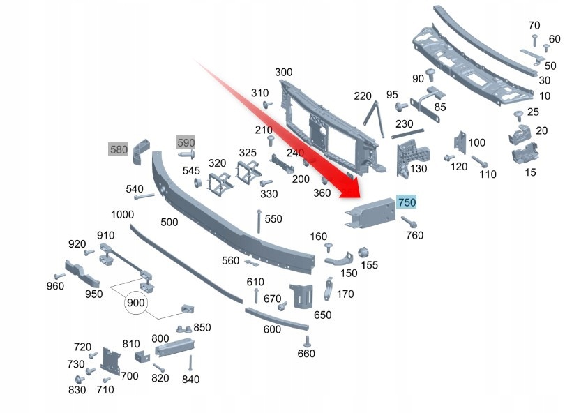фото №9, New mercedes-benz c w206 передняя часть бампер extension правый сторона a2066207401