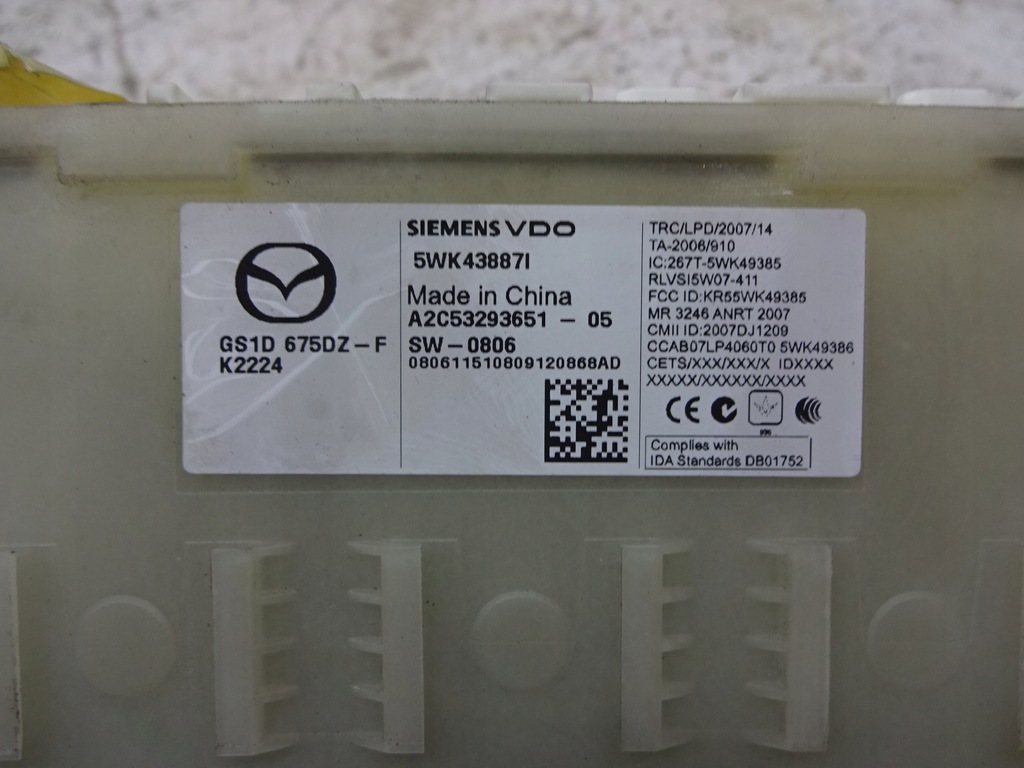 фото №12, Набор стартовый блок управления mazda 6 08-12 2,2 mzr-cd