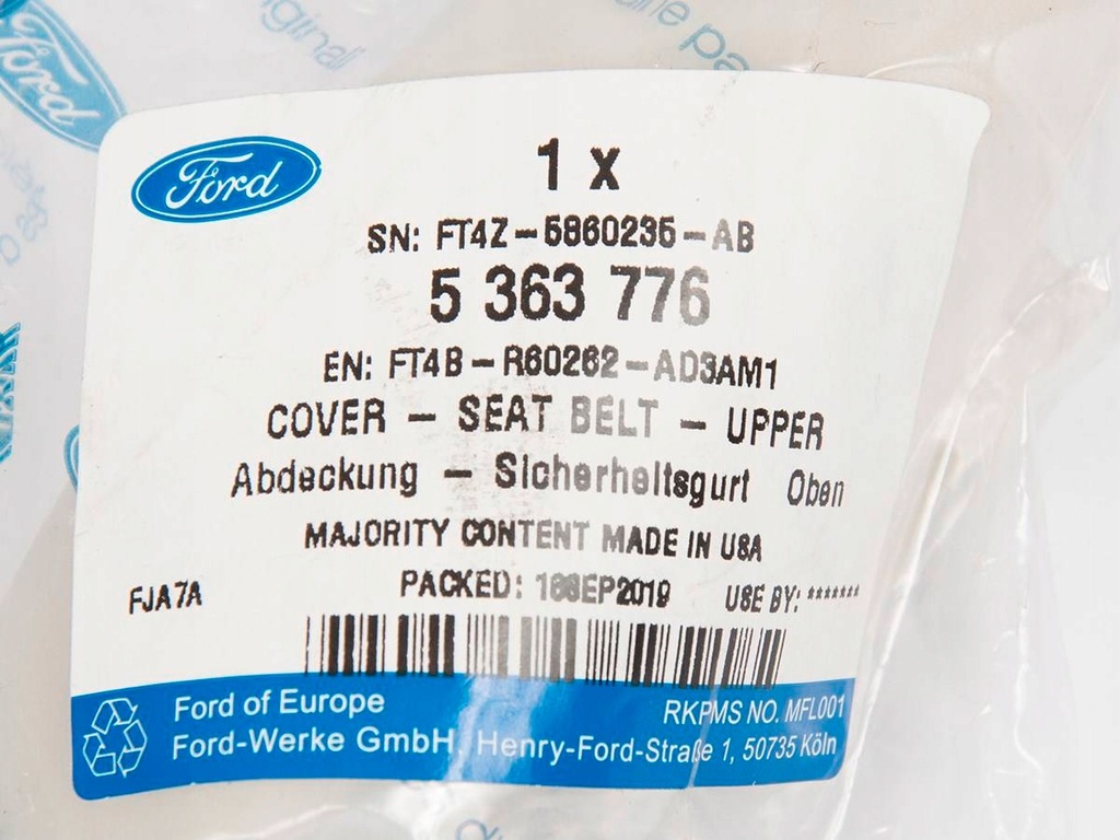 фото №9, Заглушка поперечина безопасности edge правая задняя 15-5363776 _ ft4b-r60262-ad3am1