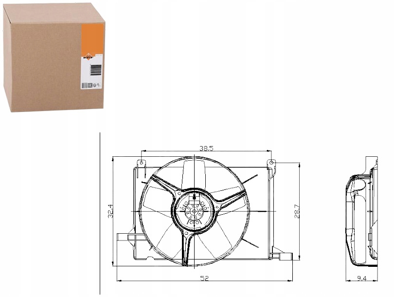 фото №1, Nrf вентилятор радіатора opel combo 1.4 71_