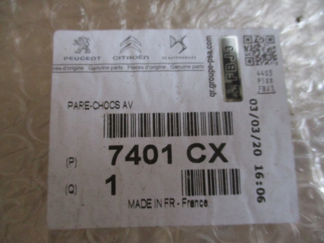 Peugeot 307 рестайлинг  бампер передний новый оригинальный 7401cx 9653431580 Недорого