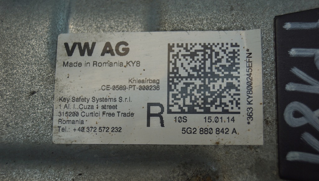 фото №7, Подушка подушка безопасности коленная skoda octavia iii 5g2880842a