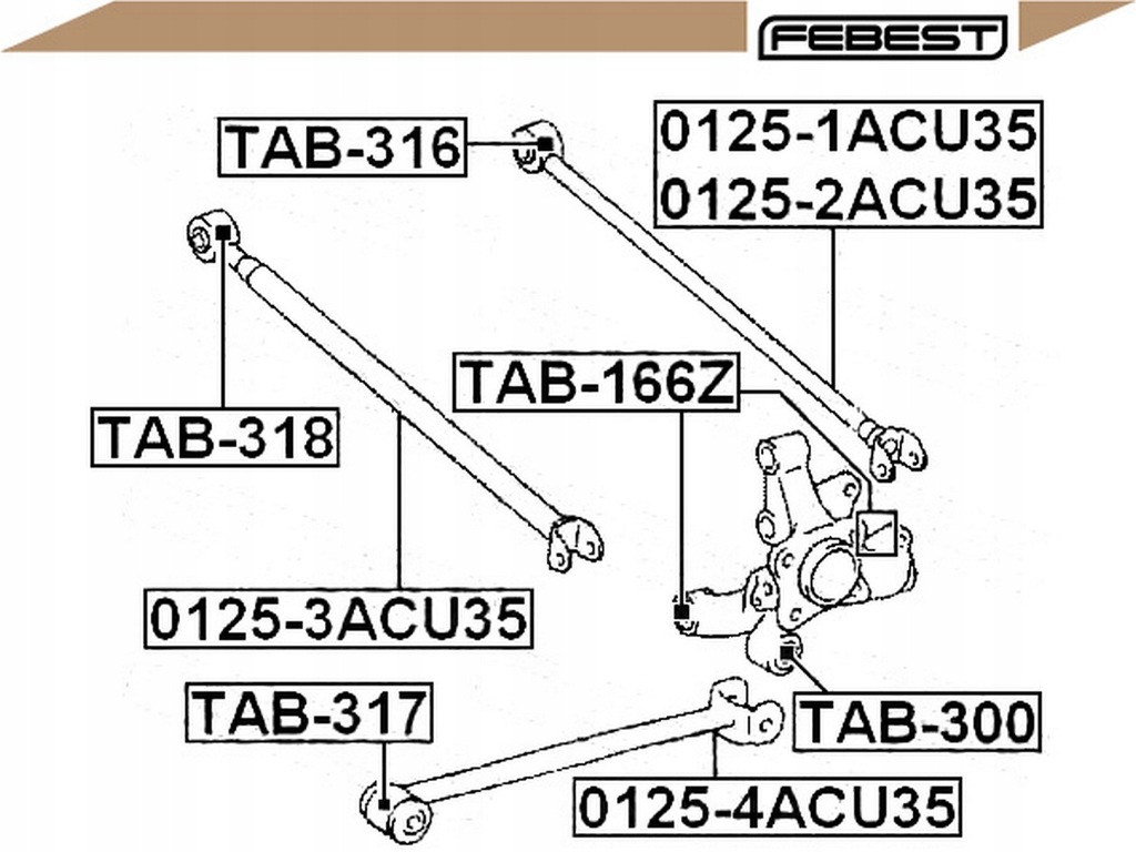фото №2, Febest tab-300 подшипниковый узел, рычаг