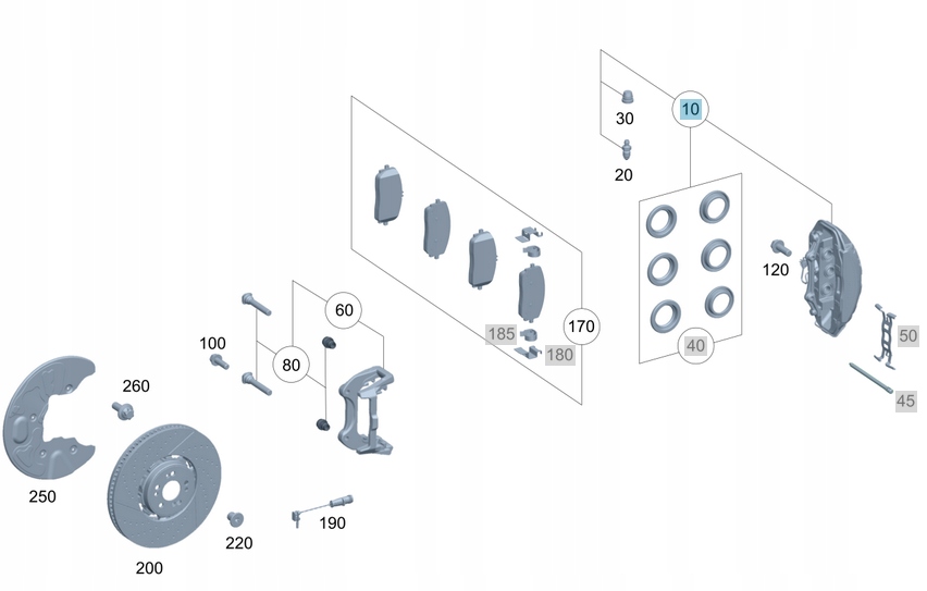фото №1, Оригінальний супорт гальмівний правий перед mercedes w167