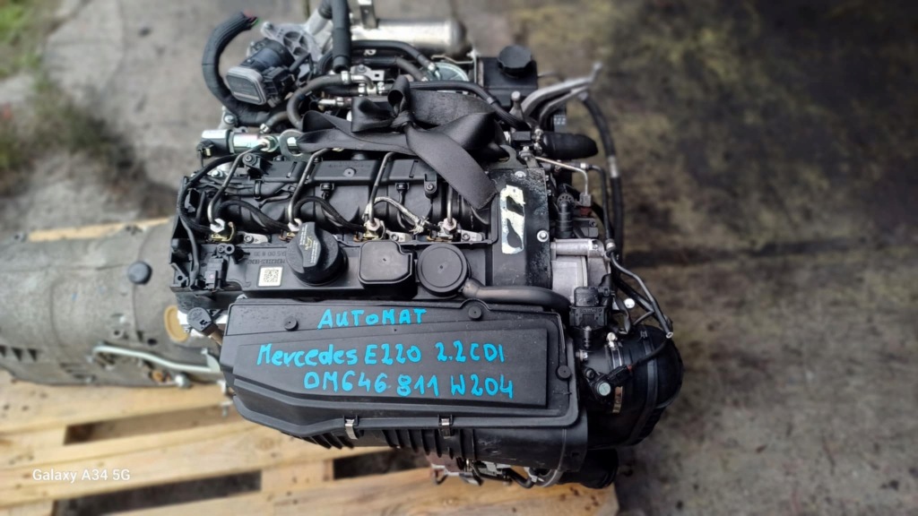 фото №8, Двигатель автоматическая коробка передач kompletny mercedes c220 cdi w204 om646.811