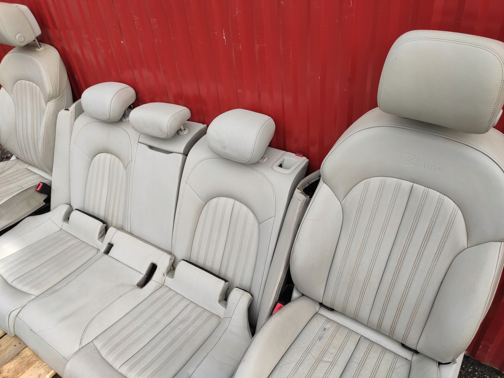 фото №16, Audi a7 4g салон сидіння сидіння s-line заднє сидіння обшивки комплект світла шкіра