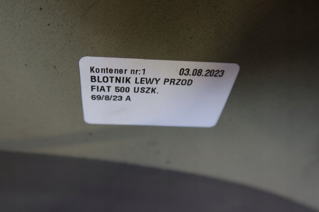 фото №11, Крыло левый перед fiat 500 uszk.