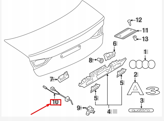 фото №2, Audi a3 convertible 8v rear вид камера 5q0980556b