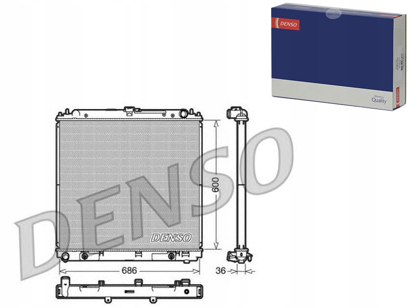 фото №1, Denso drm46032 радиатор, система охлаждение двигателя