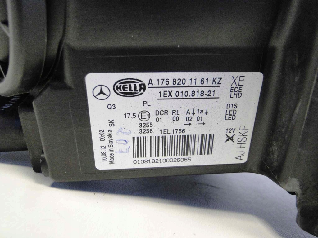 фото №12, Mercedes a w176 176 лампа левая ксенон bi-xenon