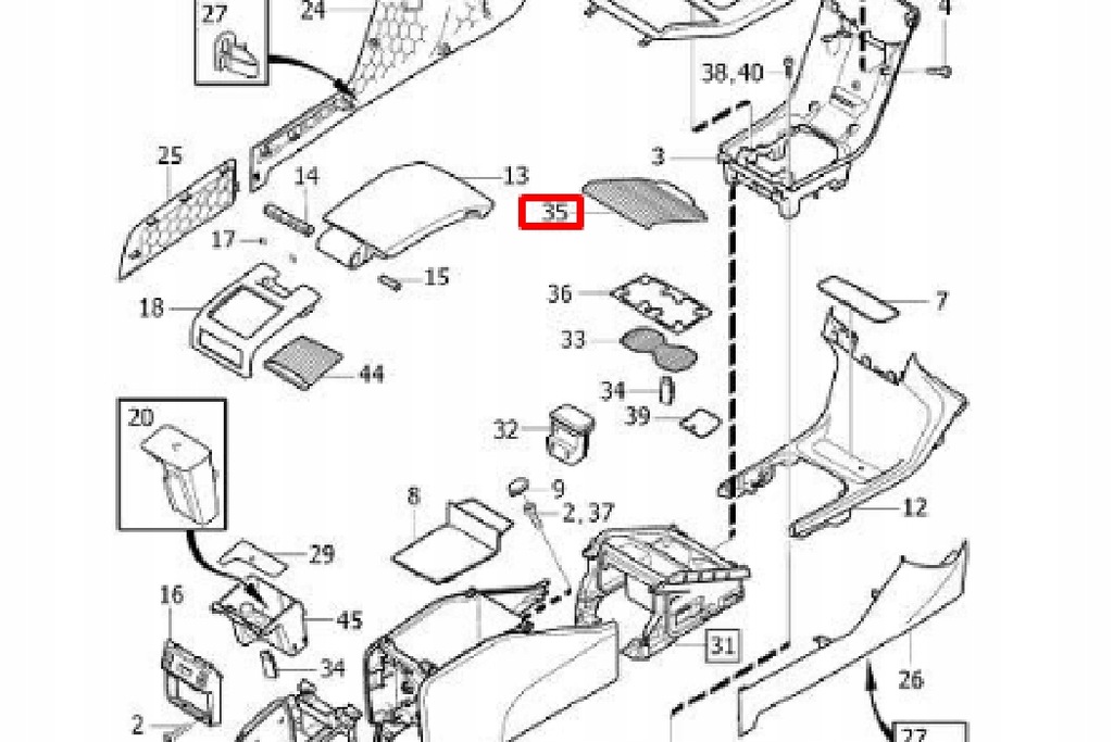 фото №9, Volvo xc70 mk2 передня середня консоль, захист кришки nowa оригінальна 3
