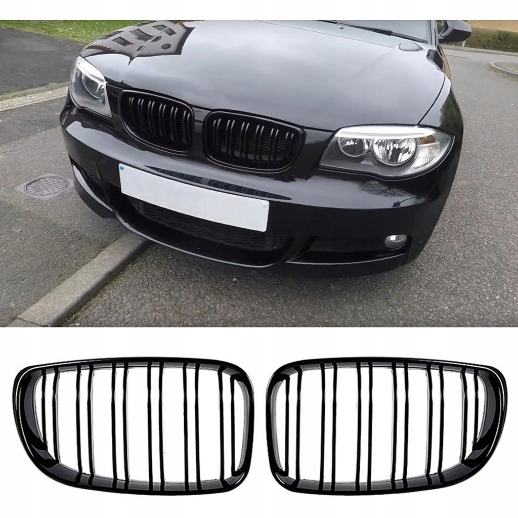 фото №8, Решётка радиатора радиатора перед чёрный высокий блеск do e81 e82 e87 e88 2008-2013
