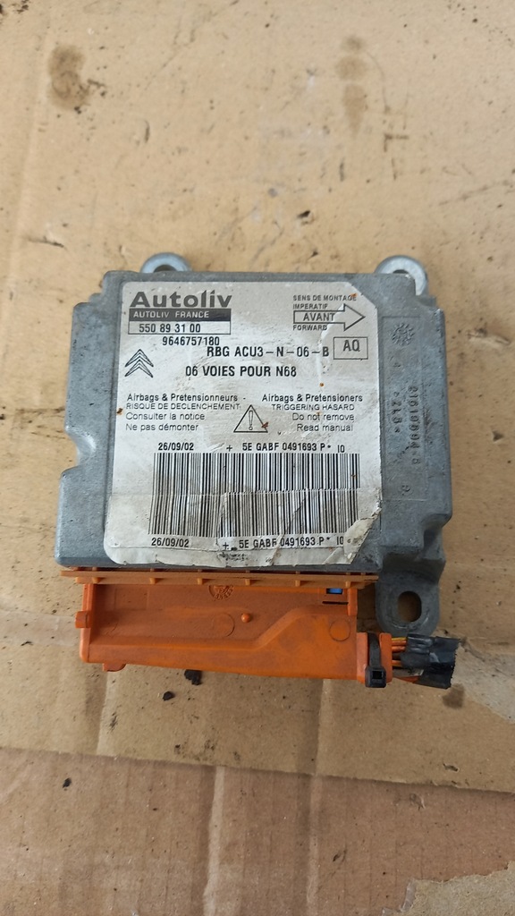 фото №1, Датчик подушка безопасности citroen xsara picasso 02r 2.0hdi