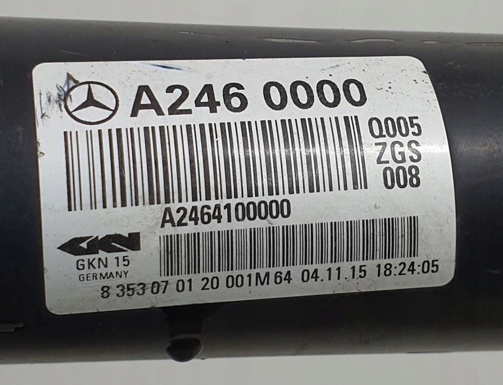 фото №6, Wał приводной 4matic mercedes gla w156 w176 w246 a2464100000
