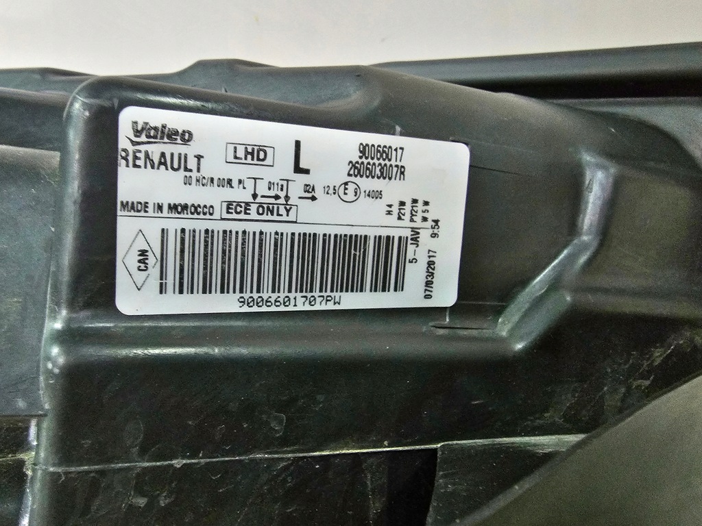 фото №11, Лампа перед передняя левая dacia lodgy dokker обычная eu 90066017 260603007r