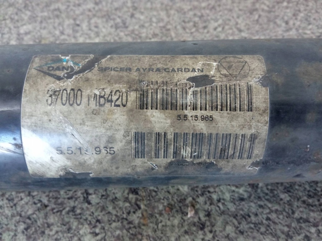 фото №5, Wał приводной 2.5 d dxi dci nissan cabstar 37000mb420 renault maxity i