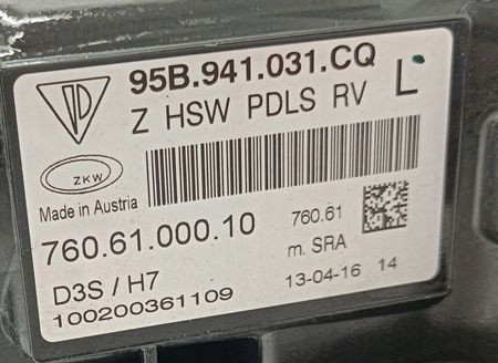 фото №10, Фара лампа ліва ксенон porsche macan 95b941031cq / 95b.941.031.cq