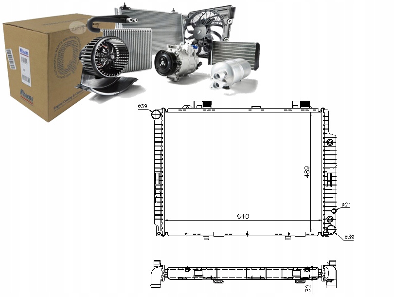 фото №1, Радиатор двигателя mercedes clk a208 clk c208 e