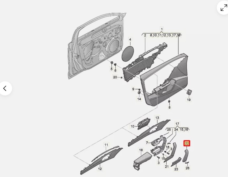фото №9, Кронштейн, захист ручка lewego обшивка перед seat leon iv 5fa eu
