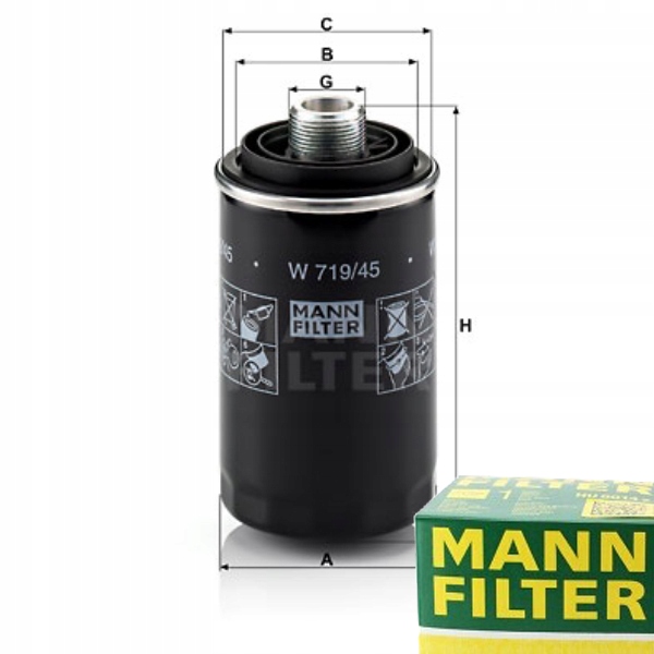 фото №1, Фильтр масла mann-filter do seat alhambra 1.8 tsi