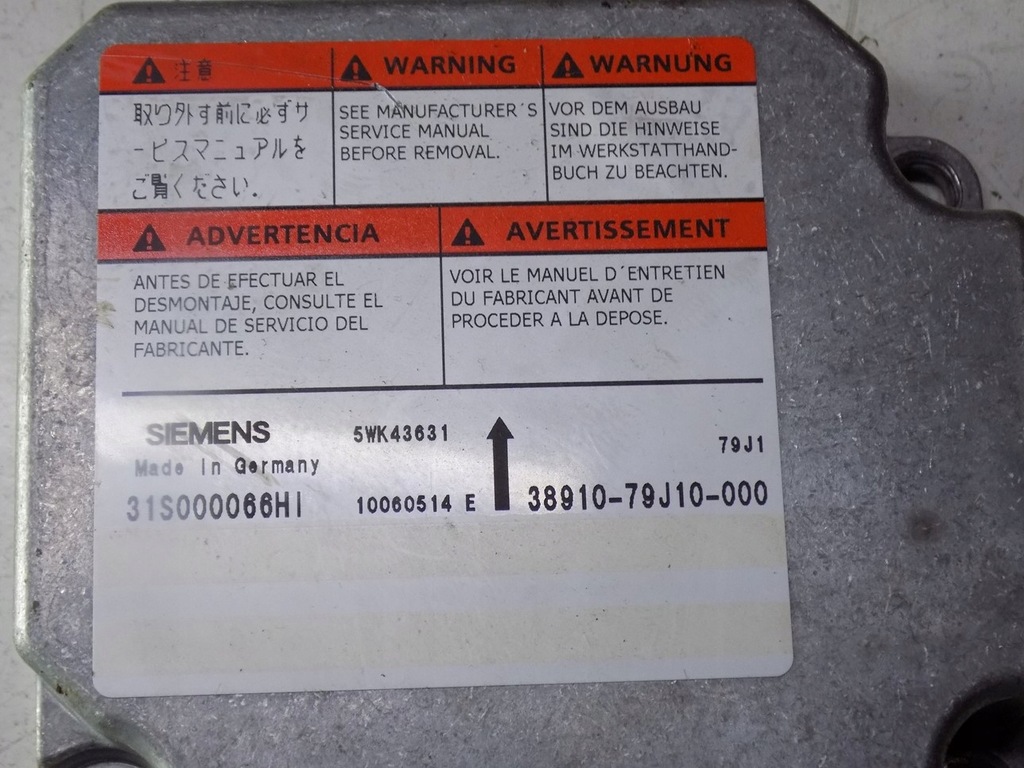 фото №12, Fiat sedici sx4 07r модуль подушек 38910-79j10-000