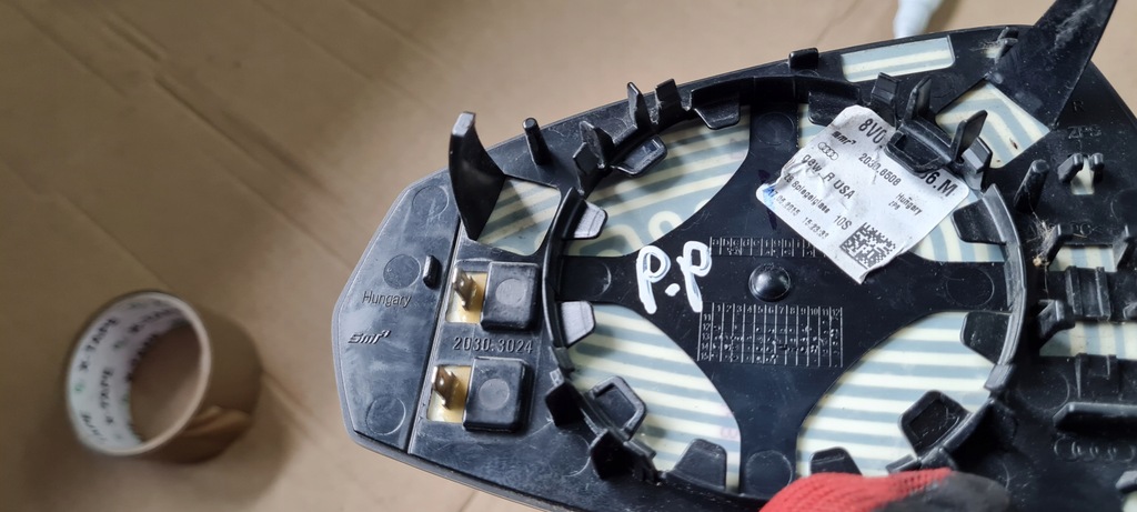 фото №7, S3 8v sedan a3 вкладыш зеркало фотохромный правое правый перед 8v0857536m