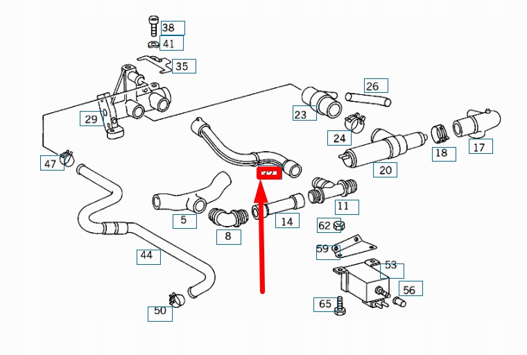 Mercedes-benz sl r129 патрубок клапана керуючого передача холостого ходу a1190941382 Зі Шроту