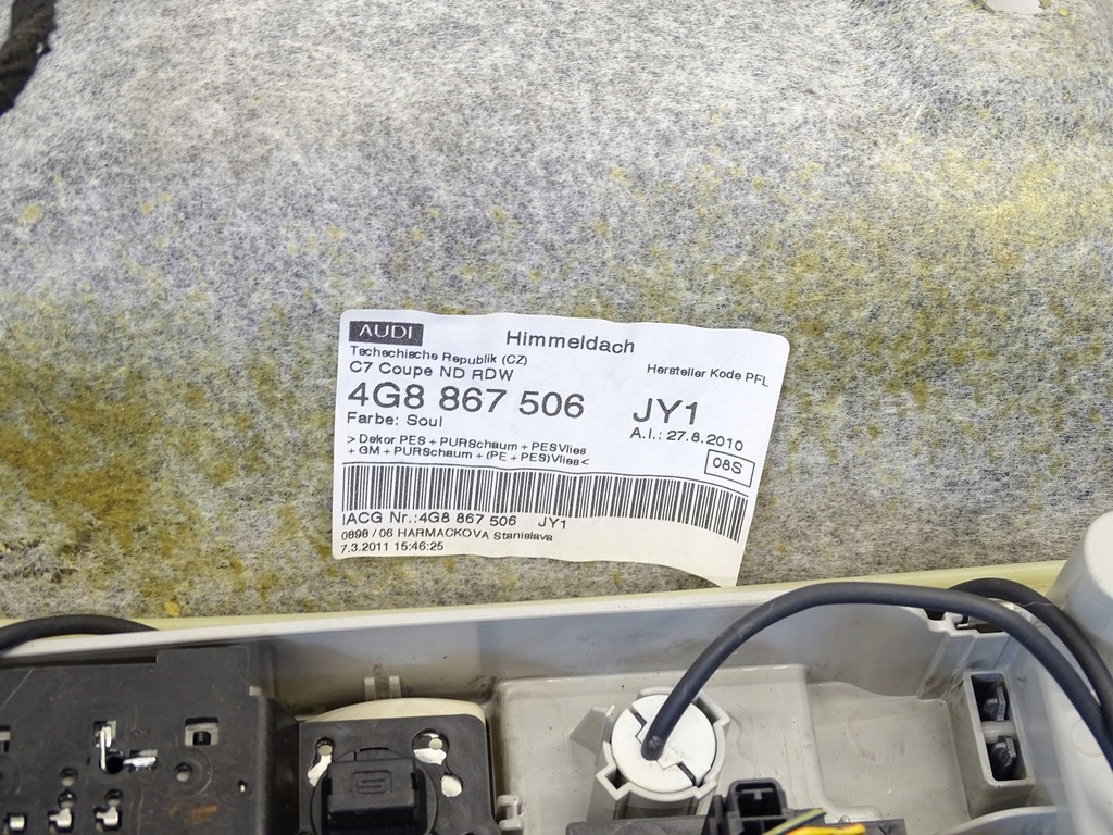 фото №12, Kpl czarna стеля + обладнання audi a7 4g 4g8867506 s-line