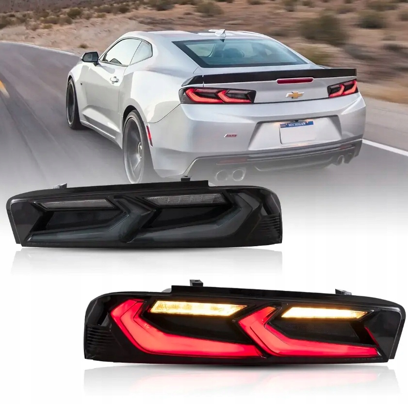 фото №1, Chevrolet camaro 2016- лампа лампи задня led kpl vland тоновані +задній хід 6pin