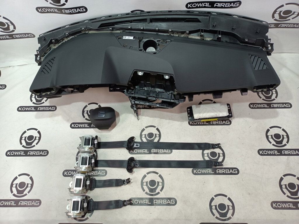 фото №1, Seat leon 4 iv панель приладів консоль nowa подушка безпеки ремені оригінал демонтаж