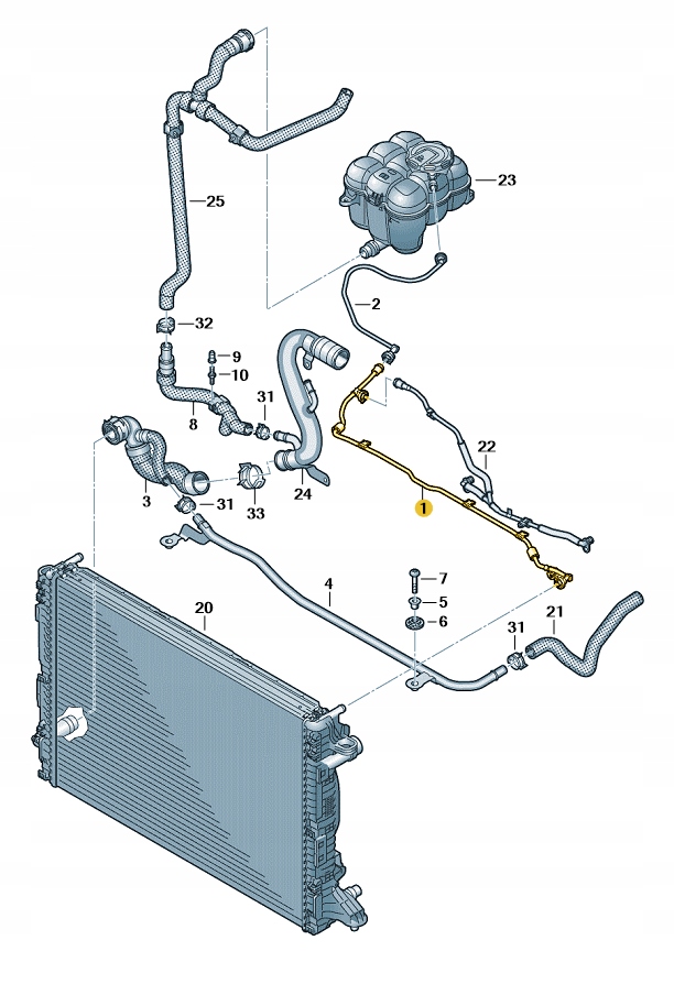 фото №1, Nowe оригинальные audi оригинальный номер труба водяная 4m0121081dh