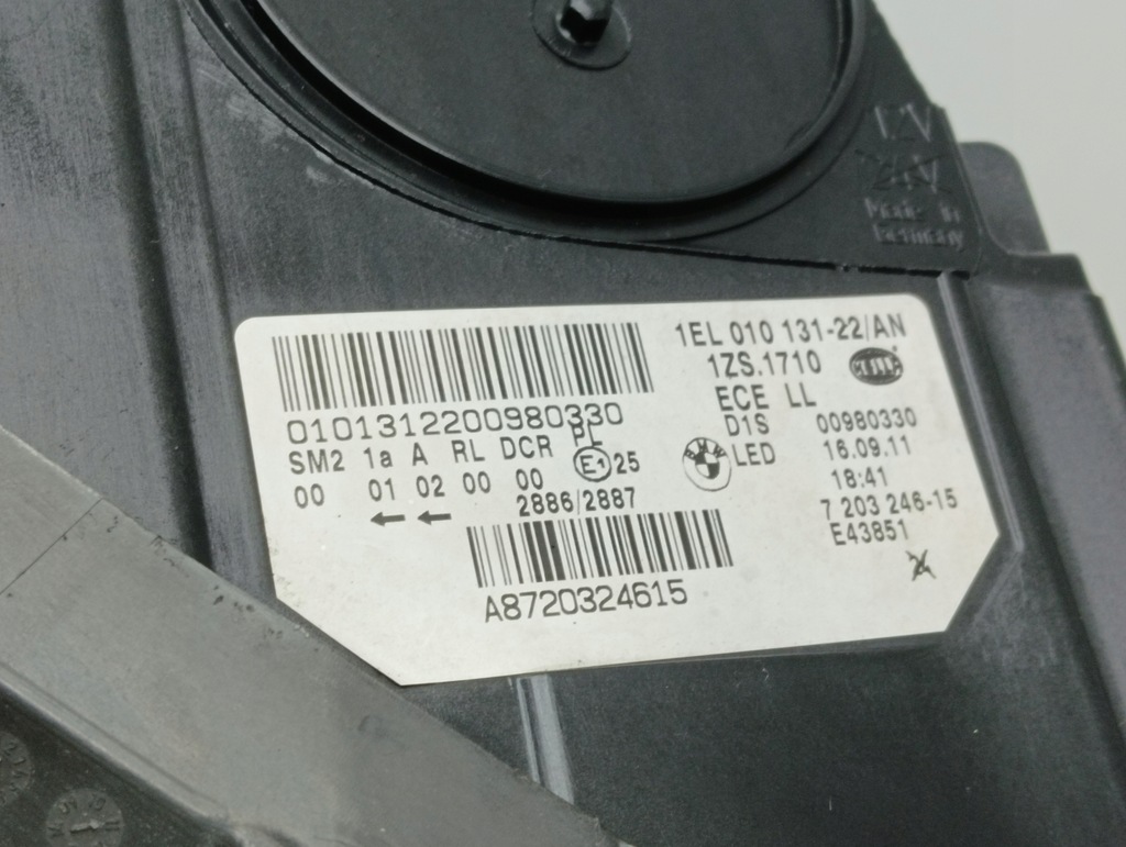 фото №8, Лампа правый перед передняя hella bmw 5 f10 f11 bi –xenon 7203246