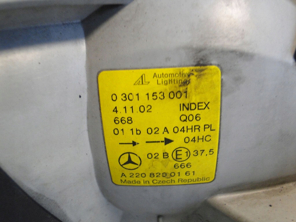 фото №14, Mercedes s w220 220 przed liftem лампа левая h7