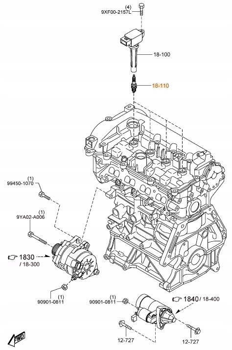 фото №2, Свеча зажигания mazda p51r181109a оригинал