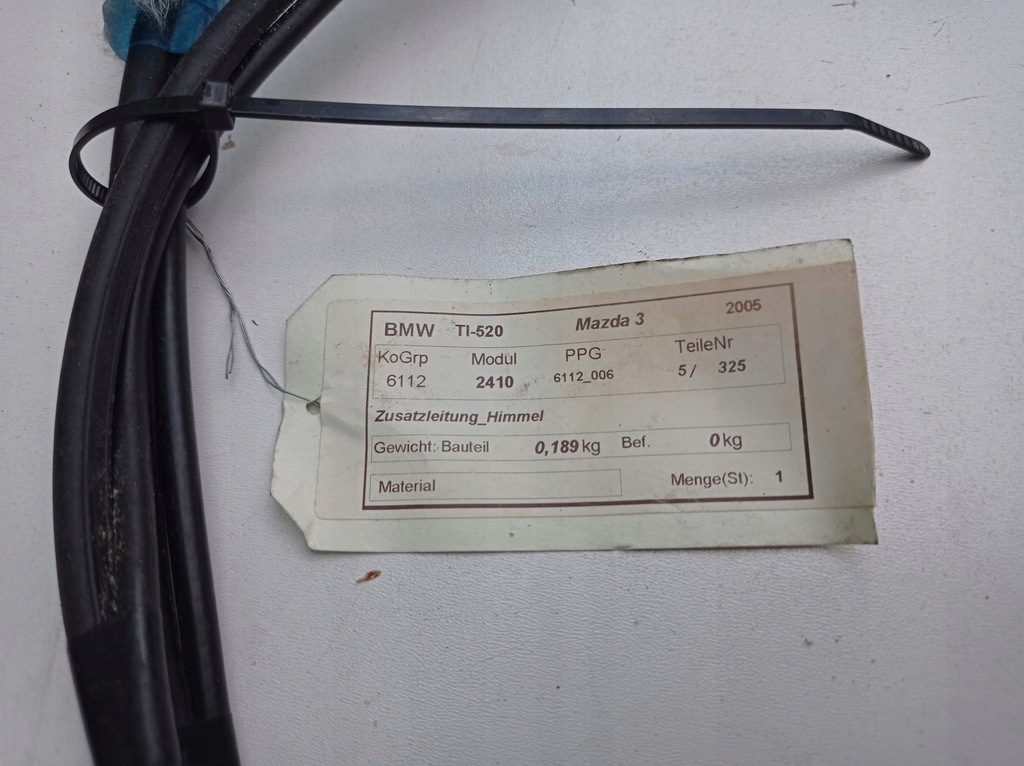 фото №6, Wąż шланг трос тягa mazda 3