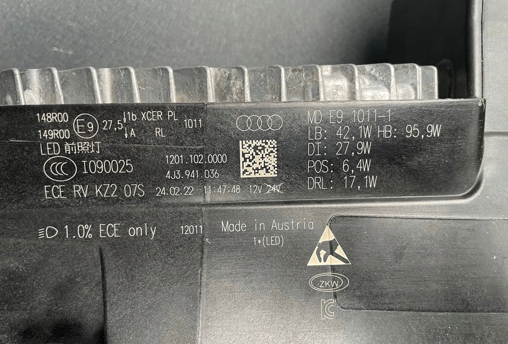 фото №10, Лампа права перед передня audi e-tron gt full led matrix 4j3941036 idealna