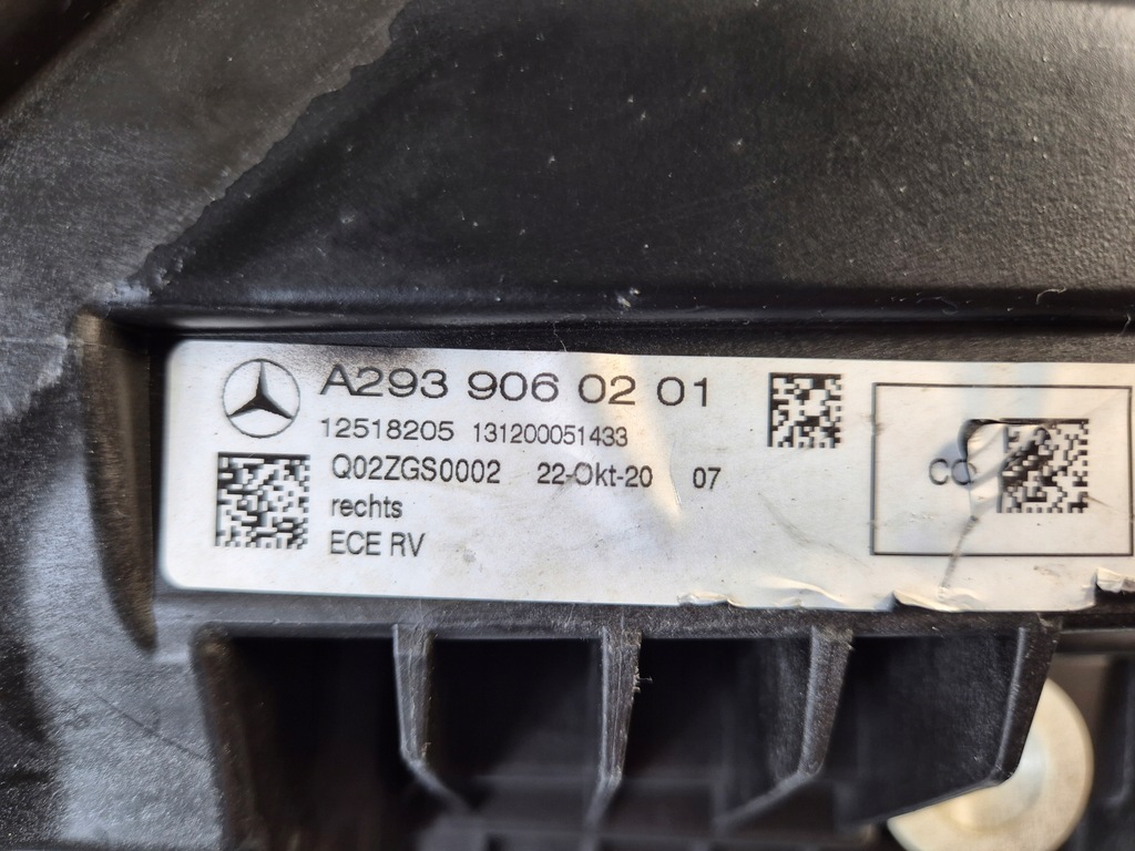 фото №10, Лампа права full led a2939060201 mercedes eqc w293