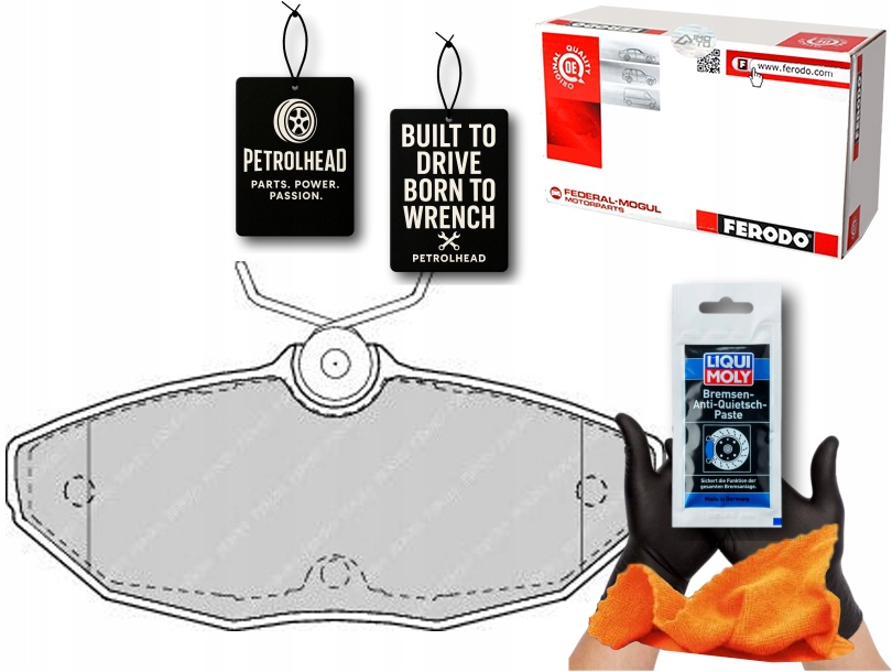 фото №1, Тормозные колодки тормозные chrysler viper dodge viper jaguar #petrolhead pro+ kit3