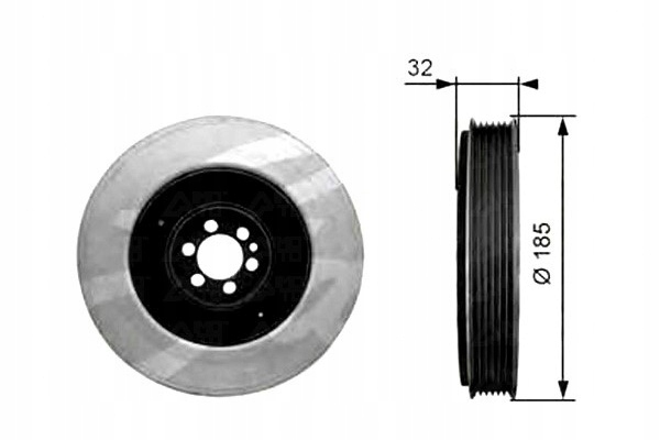 фото №1, Gates шків колінчастого вала колінчастого alfa romeo 156, 1